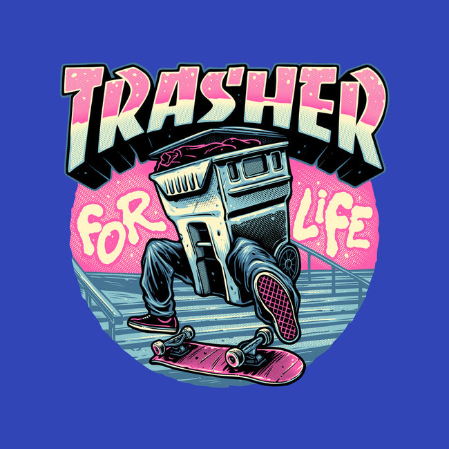 Trasher For Life-None-Fleece-Blanket-momma_gorilla