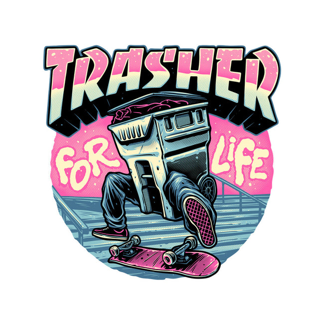 Trasher For Life-None-Drawstring-Bag-momma_gorilla