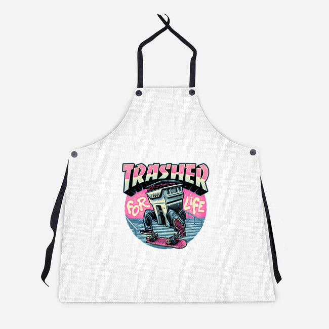 Trasher For Life-Unisex-Kitchen-Apron-momma_gorilla