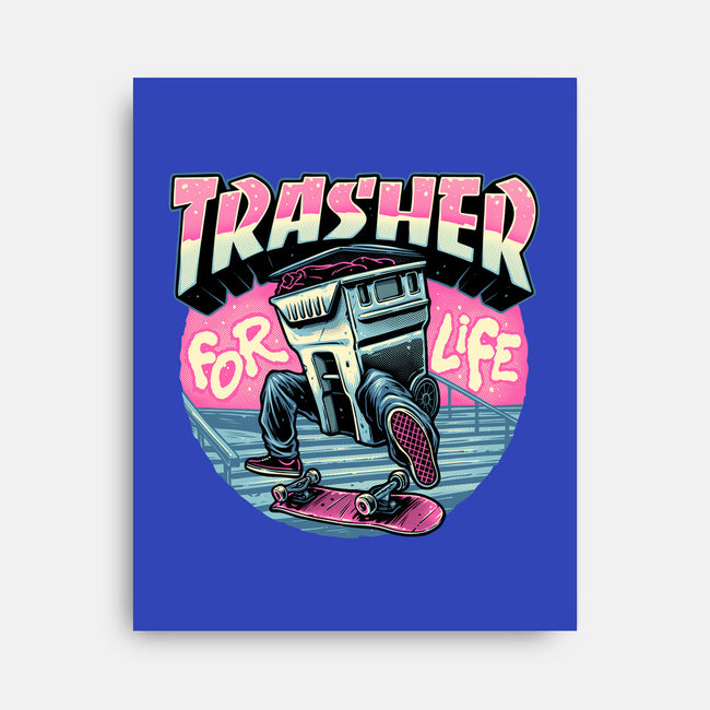 Trasher For Life-None-Stretched-Canvas-momma_gorilla