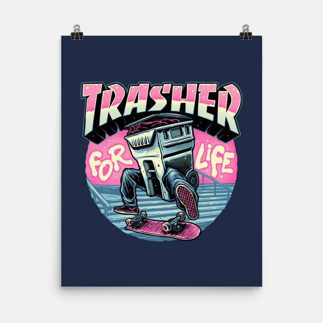 Trasher For Life-None-Matte-Poster-momma_gorilla