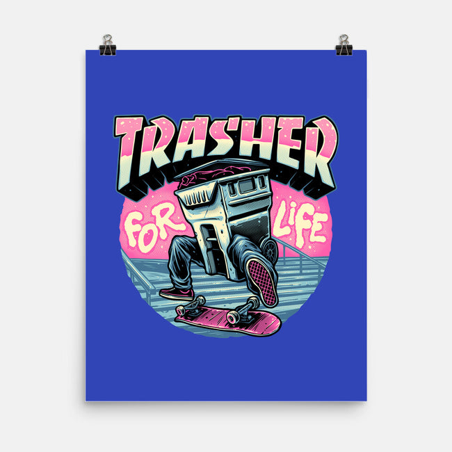 Trasher For Life-None-Matte-Poster-momma_gorilla