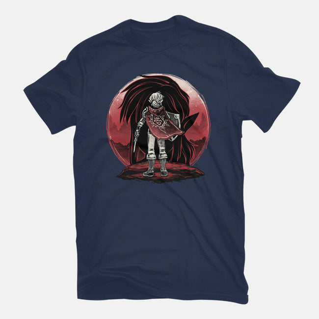 Hero And The Red Sunset-Womens-Fitted-Tee-momma_gorilla