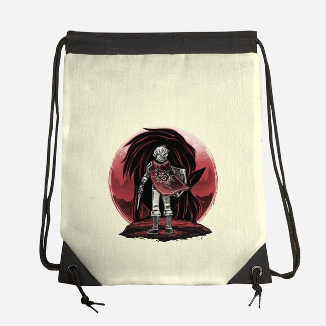 Hero And The Red Sunset-None-Drawstring-Bag-momma_gorilla