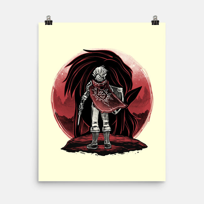 Hero And The Red Sunset-None-Matte-Poster-momma_gorilla