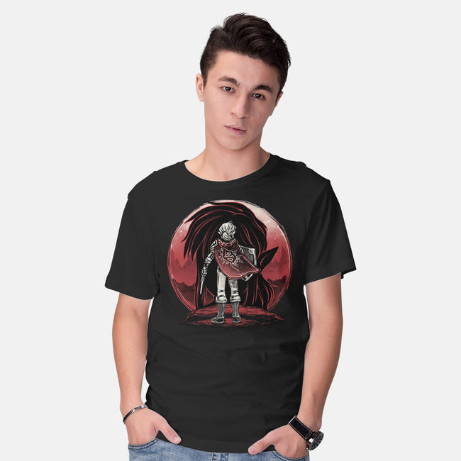 Hero And The Red Sunset-Mens-Basic-Tee-momma_gorilla