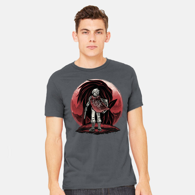 Hero And The Red Sunset-Mens-Heavyweight-Tee-momma_gorilla