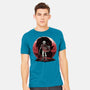 Hero And The Red Sunset-Mens-Heavyweight-Tee-momma_gorilla