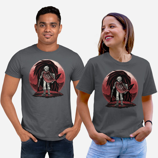 Hero And The Red Sunset-Unisex-Basic-Tee-momma_gorilla