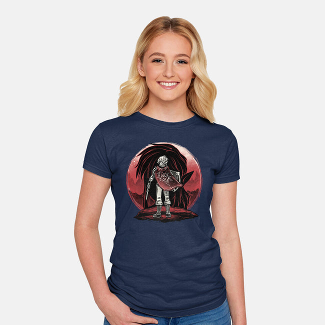 Hero And The Red Sunset-Womens-Fitted-Tee-momma_gorilla