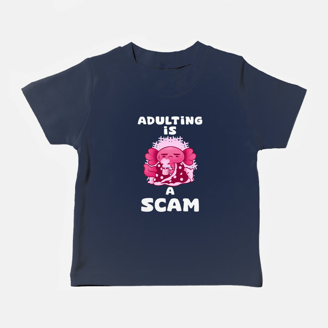 Adulting Is A Scam-Baby-Basic-Tee-FunkVampire