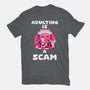 Adulting Is A Scam-Womens-Basic-Tee-FunkVampire