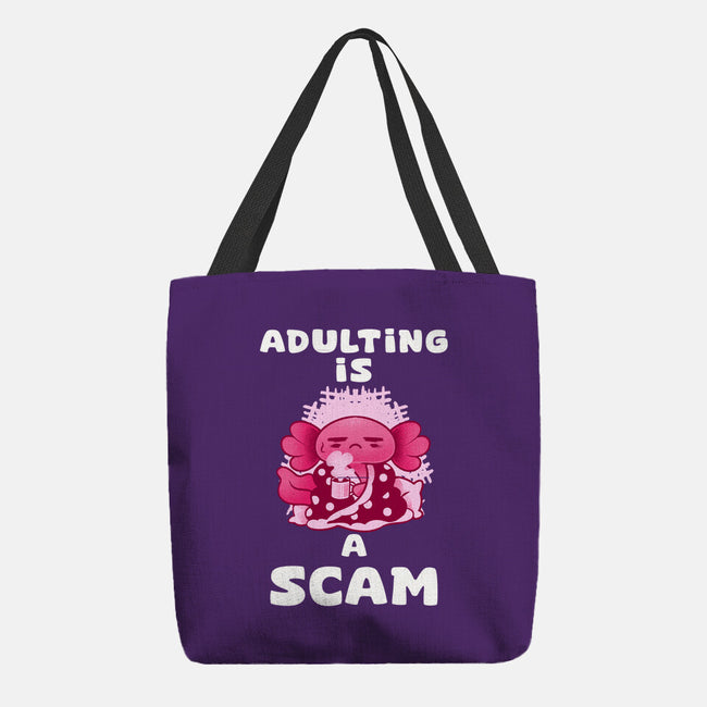 Adulting Is A Scam-None-Basic Tote-Bag-FunkVampire