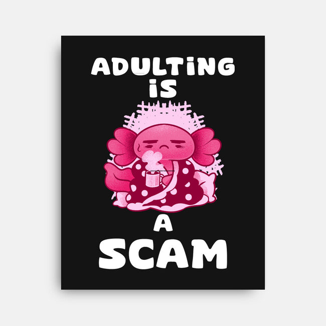 Adulting Is A Scam-None-Stretched-Canvas-FunkVampire