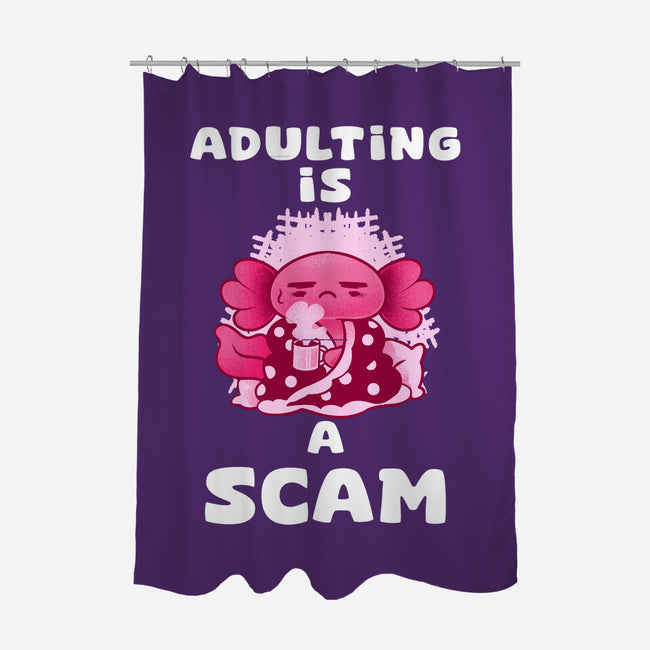 Adulting Is A Scam-None-Polyester-Shower Curtain-FunkVampire