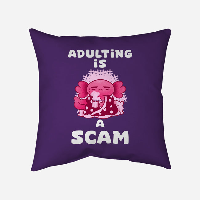 Adulting Is A Scam-None-Removable Cover w Insert-Throw Pillow-FunkVampire