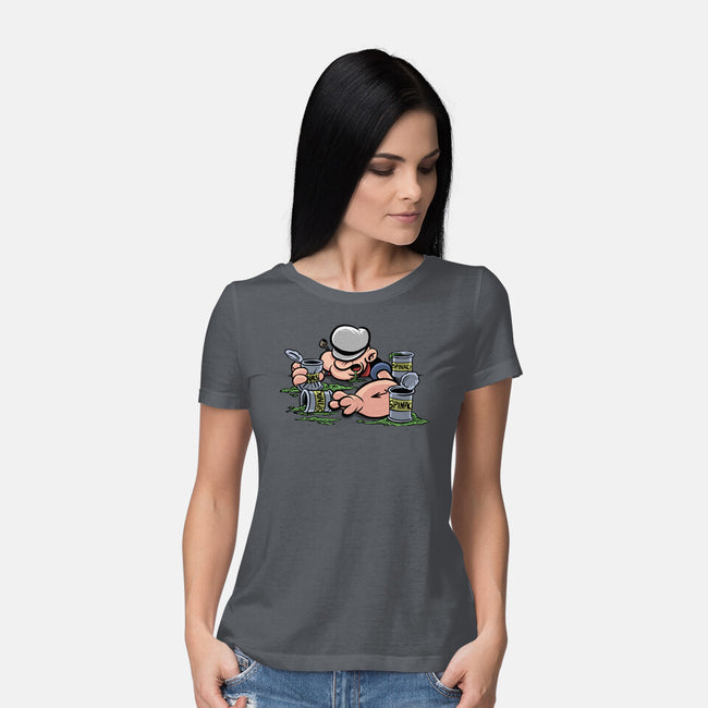 Spinach Binge-Womens-Basic-Tee-zascanauta