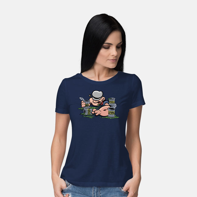 Spinach Binge-Womens-Basic-Tee-zascanauta