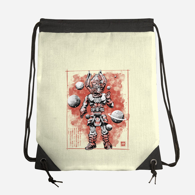 Devourer Of Worlds Sumi-e-None-Drawstring-Bag-Astrobot Invention