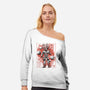 Devourer Of Worlds Sumi-e-Womens-Off Shoulder-Sweatshirt-Astrobot Invention