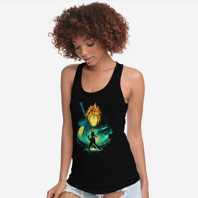 Midgar Mercenary-Womens-Racerback-Tank-hypertwenty