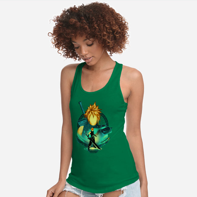 Midgar Mercenary-Womens-Racerback-Tank-hypertwenty