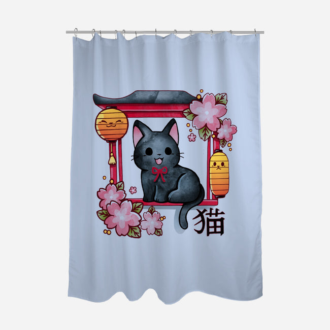 Japan Kitten-None-Polyester-Shower Curtain-Vallina84