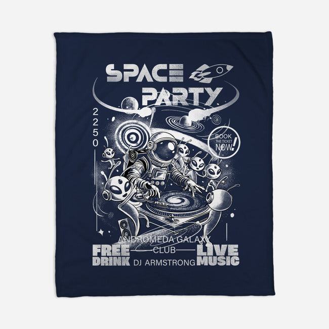 Space Party-None-Fleece-Blanket-fanfabio