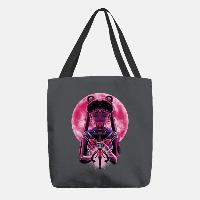 Heart Moon Wand-None-Basic Tote-Bag-rmatix