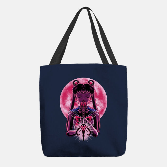 Heart Moon Wand-None-Basic Tote-Bag-rmatix