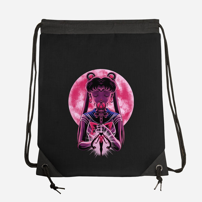Heart Moon Wand-None-Drawstring-Bag-rmatix