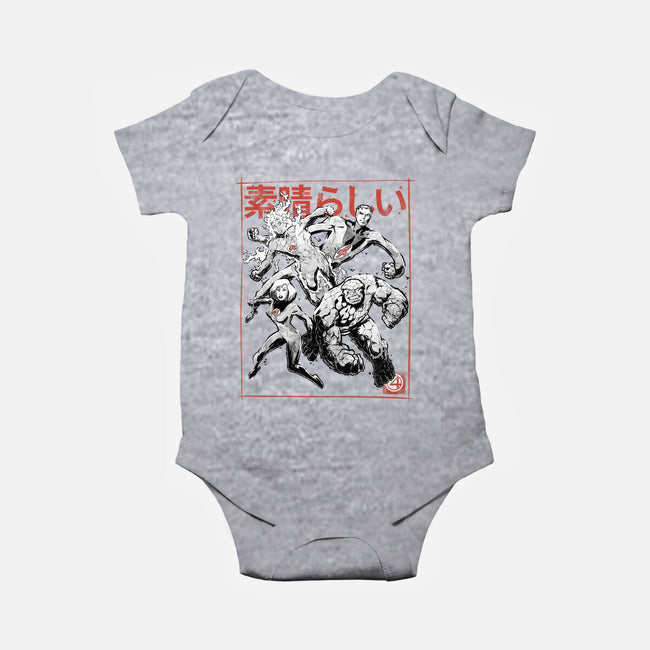 Fantastic Superheroes Sumi-e-Baby-Basic-Onesie-Astrobot Invention