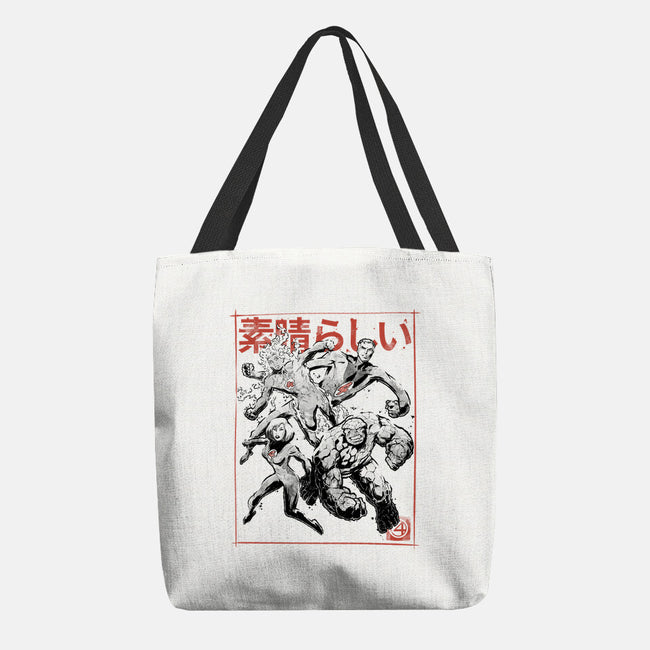 Fantastic Superheroes Sumi-e-None-Basic Tote-Bag-Astrobot Invention