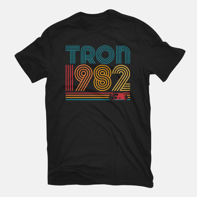 Tron 1982-Mens-Basic-Tee-rocketman_art