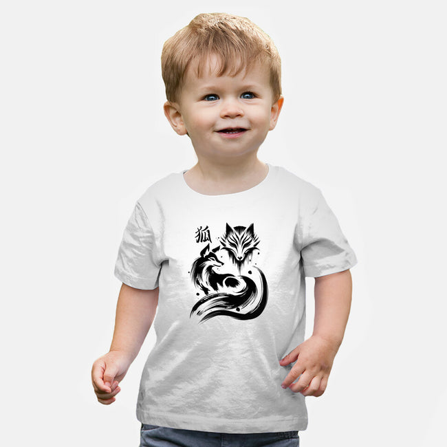 Fox Kitsune-Baby-Basic-Tee-fanfabio