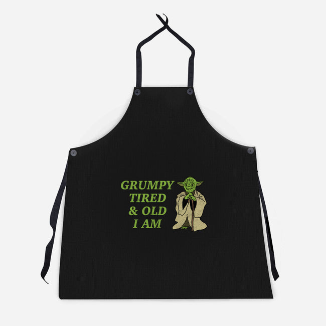 Grumpy Tired And Old-Unisex-Kitchen-Apron-milasneeze