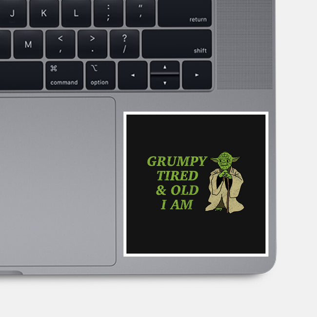 Grumpy Tired And Old-None-Glossy-Sticker-milasneeze