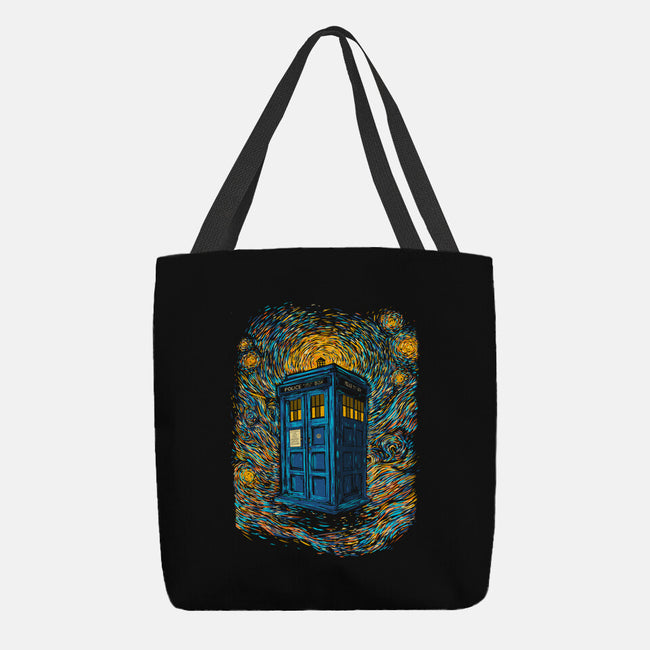 Starry Night Blue Box-None-Basic Tote-Bag-kharmazero