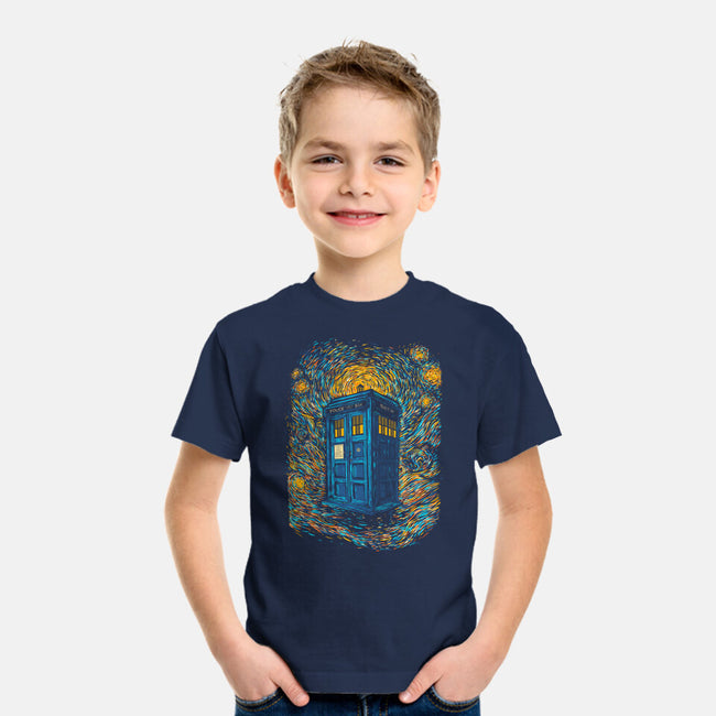 Starry Night Blue Box-Youth-Basic-Tee-kharmazero