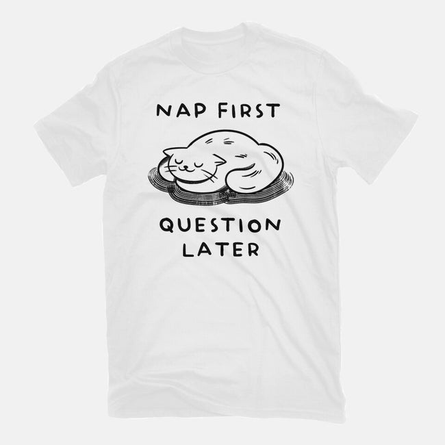 Nap First Question Later-Womens-Fitted-Tee-FunkVampire