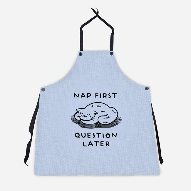 Nap First Question Later-Unisex-Kitchen-Apron-FunkVampire