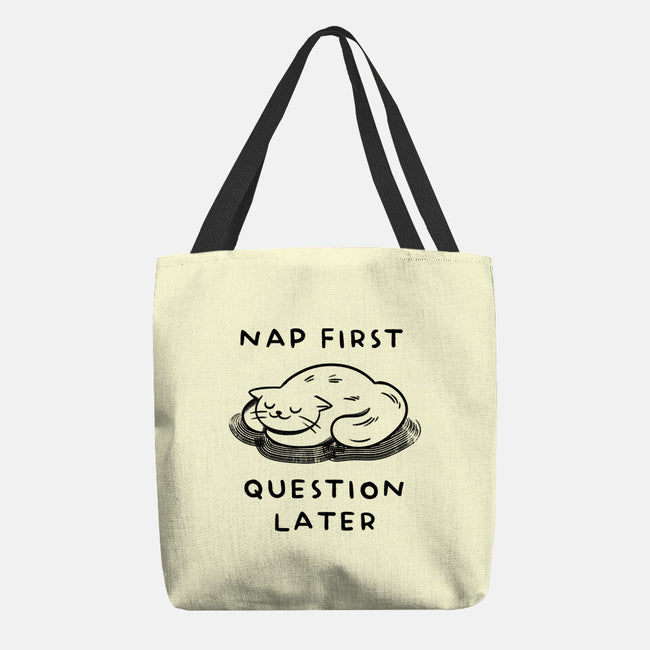 Nap First Question Later-None-Basic Tote-Bag-FunkVampire