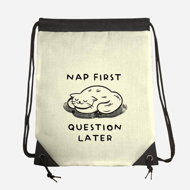 Nap First Question Later-None-Drawstring-Bag-FunkVampire