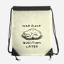 Nap First Question Later-None-Drawstring-Bag-FunkVampire