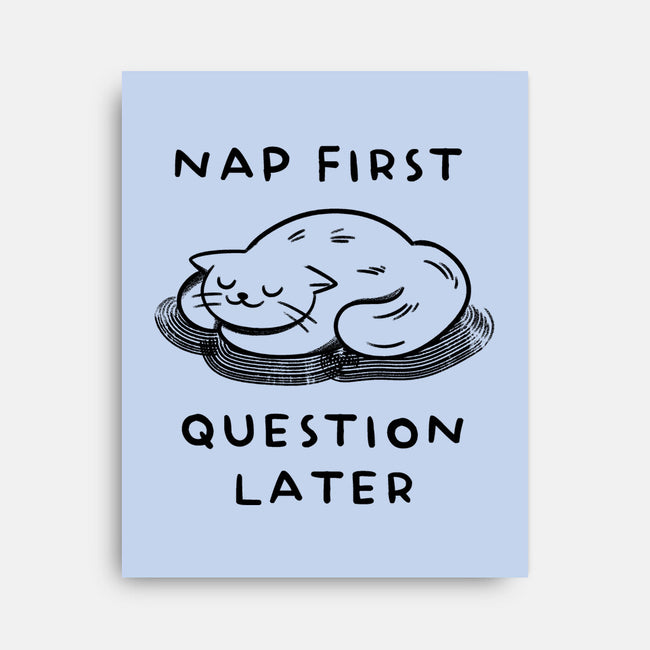 Nap First Question Later-None-Stretched-Canvas-FunkVampire