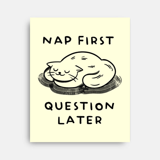 Nap First Question Later-None-Stretched-Canvas-FunkVampire