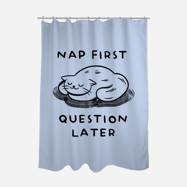 Nap First Question Later-None-Polyester-Shower Curtain-FunkVampire