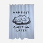 Nap First Question Later-None-Polyester-Shower Curtain-FunkVampire