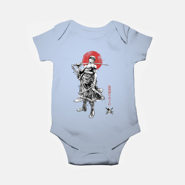 Pirate Hunter Sumi-e-Baby-Basic-Onesie-Astrobot Invention