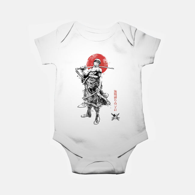 Pirate Hunter Sumi-e-Baby-Basic-Onesie-Astrobot Invention